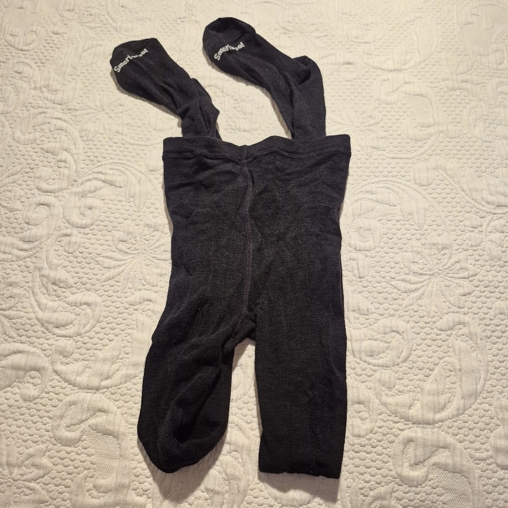 SMARTWOOL tights womens Small Black Merino Wool Footed EUC